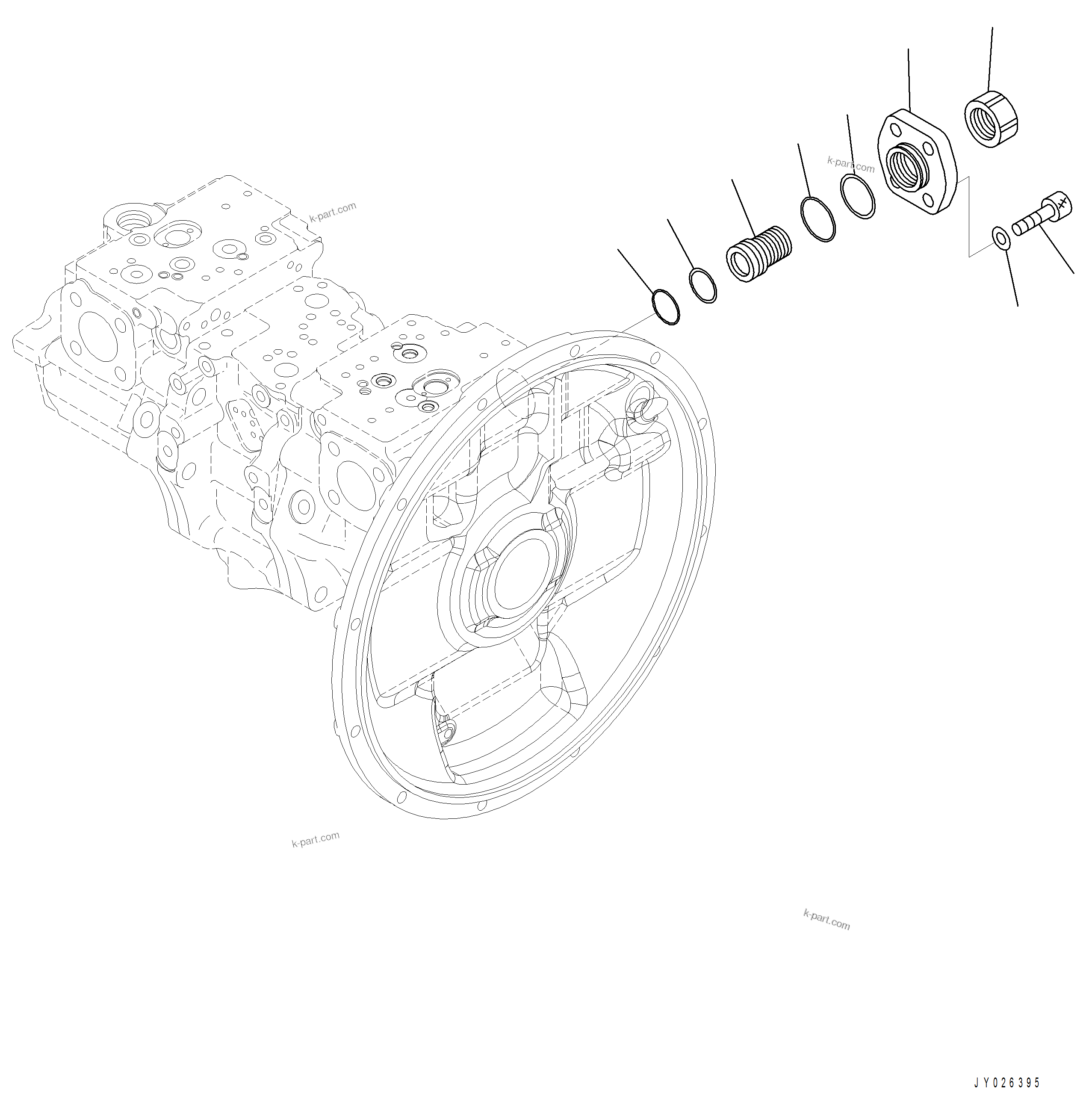 Komatsu parts book diagram for PC390LCI-11 A31001-UP BEPB113400 3.8.2018: H0120-001005 PISTON PUMP (5/13)