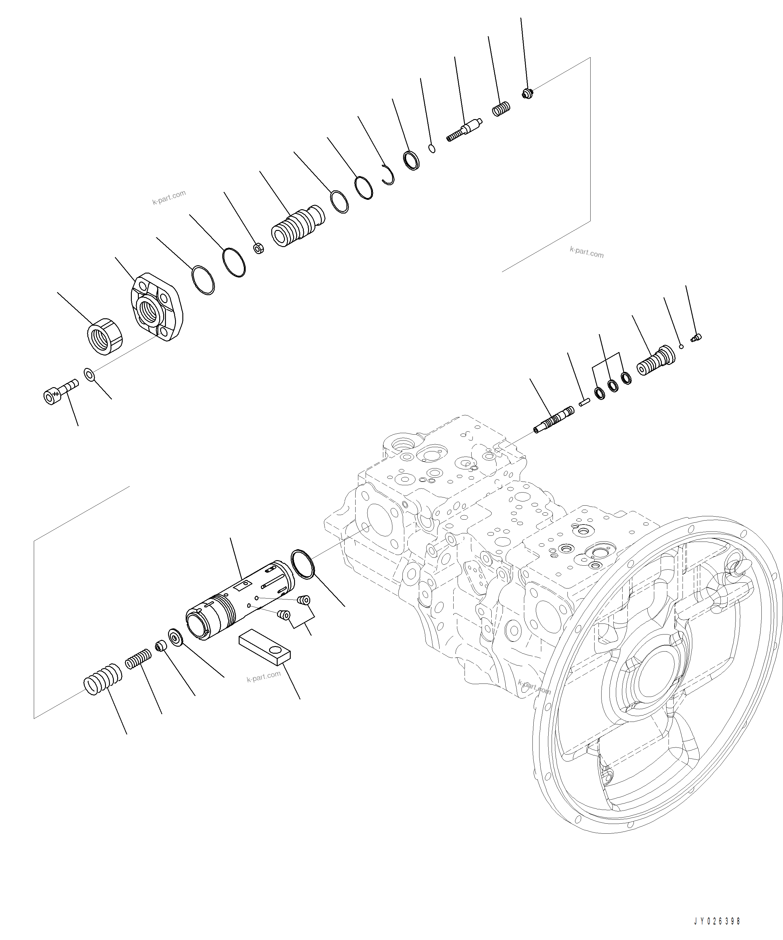 Komatsu parts book diagram for PC390LCI-11 A31001-UP BEPB113400 3.8.2018: H0120-001008 PISTON PUMP (8/13)