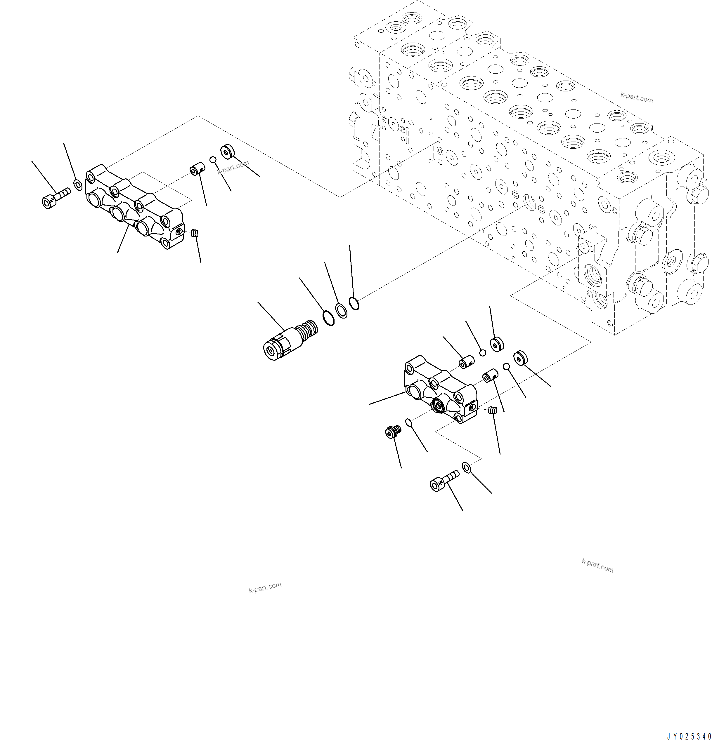 Komatsu parts book diagram for PC390LCI-11 A31001-UP BEPB113400 3.8.2018: H0120-003011 MAIN CONTROL VALVE (11/26)