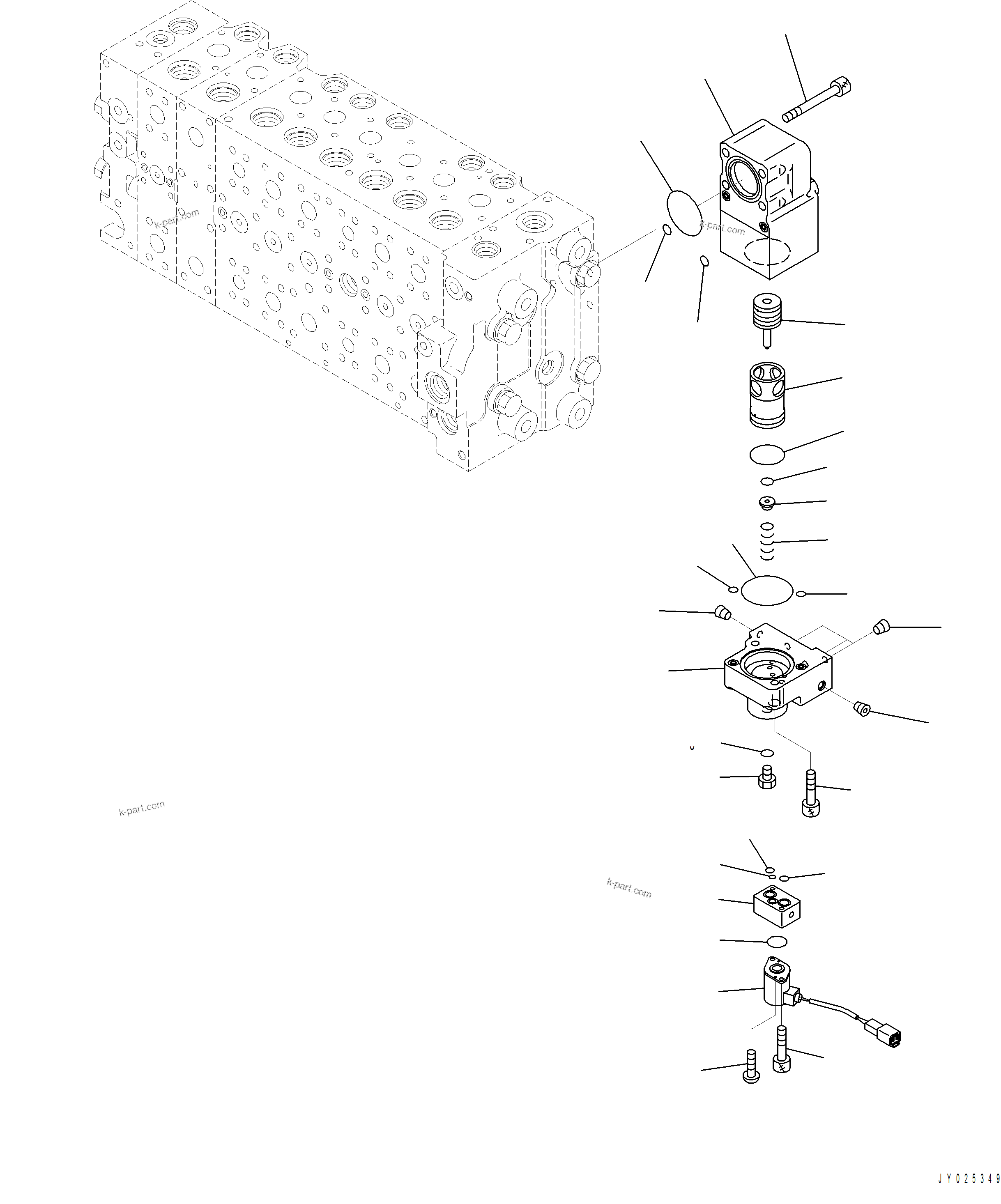 Komatsu parts book diagram for PC390LCI-11 A31001-UP BEPB113400 3.8.2018: H0120-003019 MAIN CONTROL VALVE (19/26)