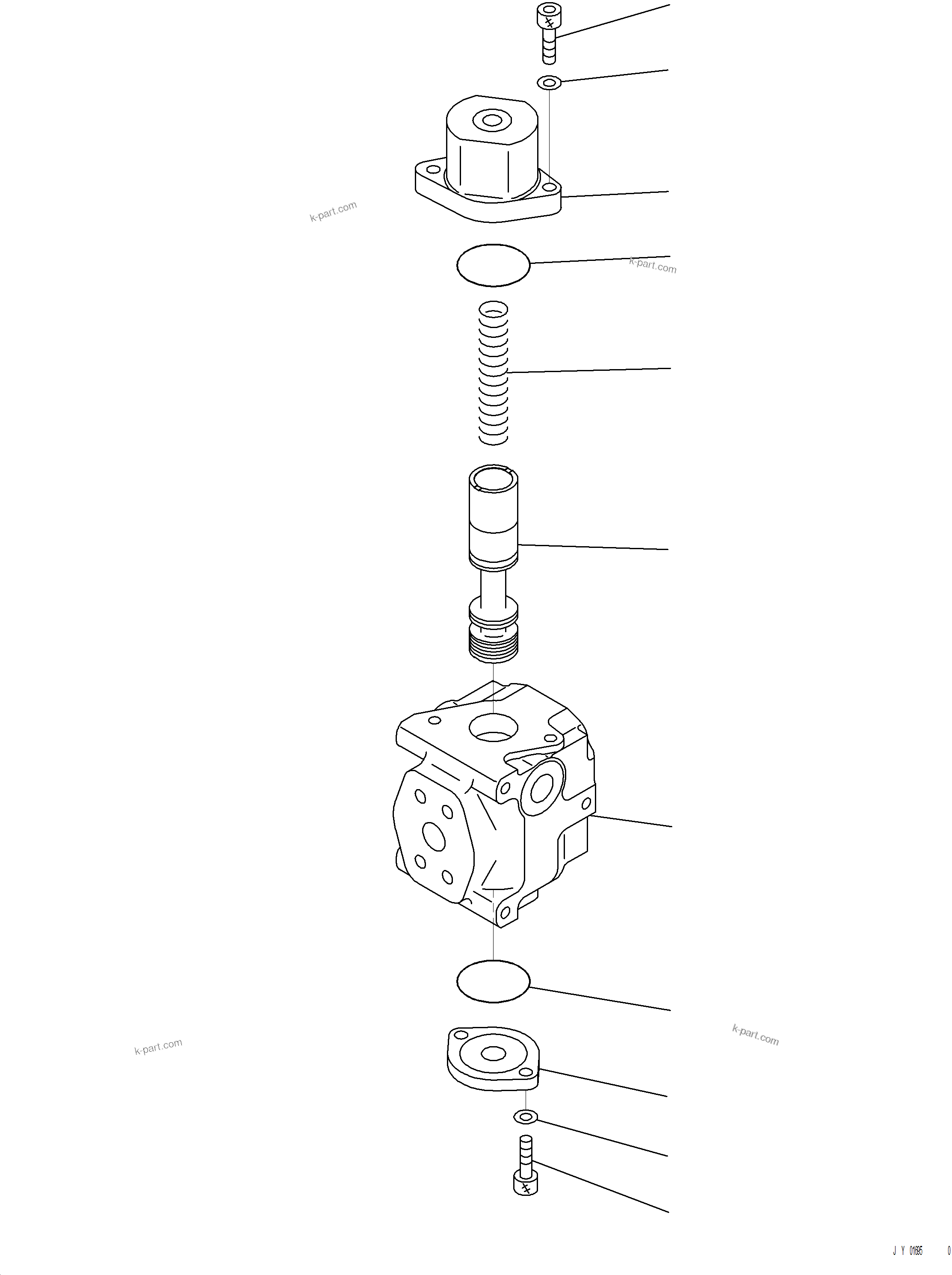 Komatsu parts book diagram for PC390LCI-11 A31001-UP BEPB113400 3.8.2018: H1270-001002 ATTACHMENT PIPING SOLENOID VALVE