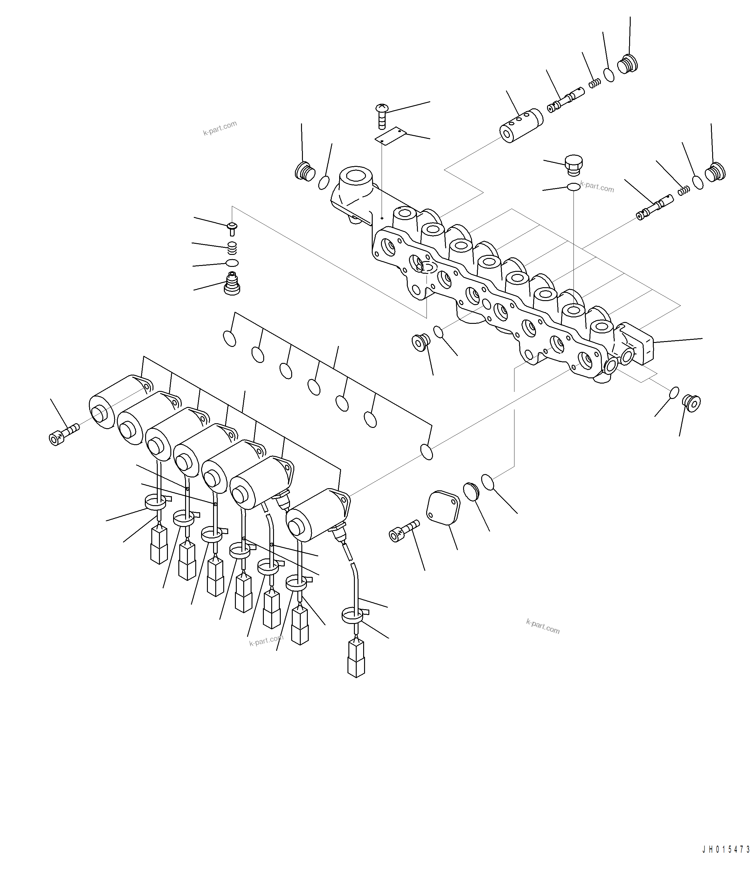 Komatsu parts book diagram for PC390LCI-11 A31001-UP BEPB113400 3.8.2018: H1831-002001 SOLENOID VALVE