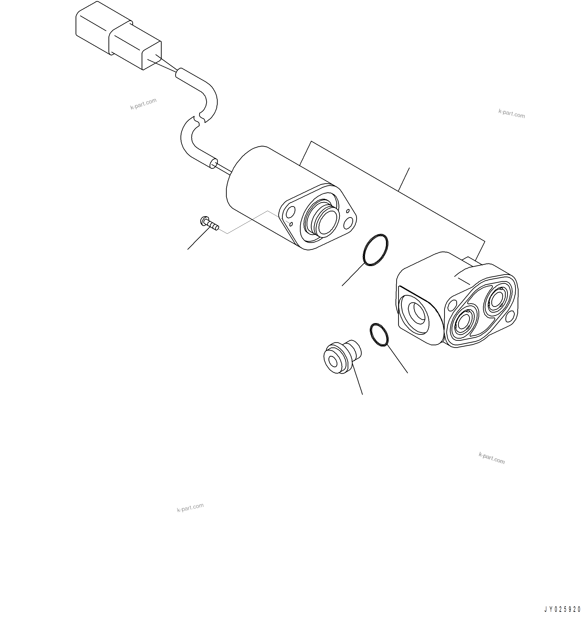 Komatsu parts book diagram for PC390LCI-11 A31001-UP BEPB113400 3.8.2018: H1833-001002 PRESSURE SWITCH BLOCK SOLENOID VALVE