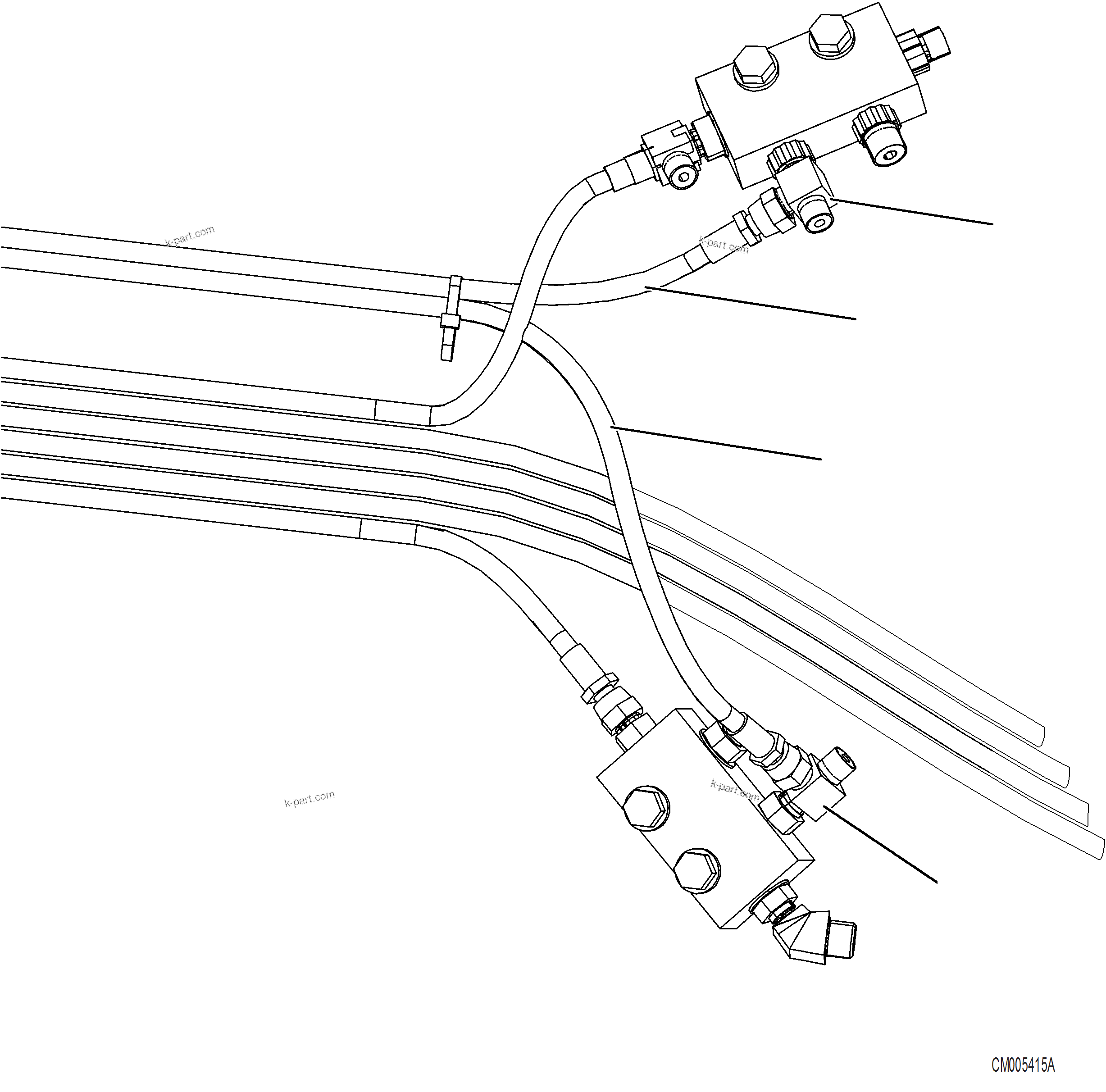Komatsu parts book diagram for PC390LCI-11 A31001-UP BEPB113400 3.8.2018: H1860-001005 STRAIGHT TRAVEL SYSTEM (STS) STRAIGHT TRAVEL SYSTEM (STS) (4/4)