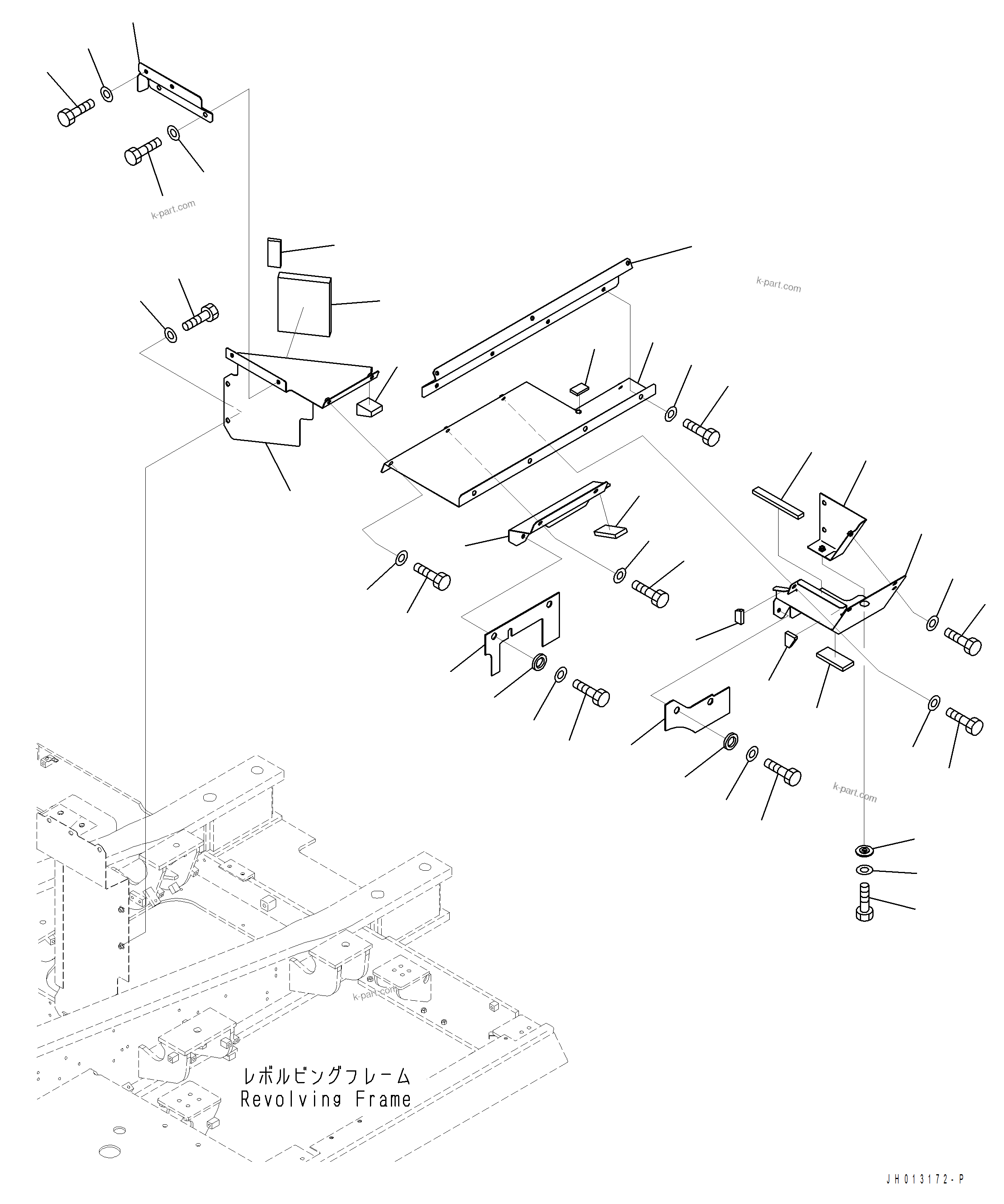 Komatsu parts book diagram for PC390LCI-11 A31001-UP BEPB113400 3.8.2018: M1150-001002 PARTITION (2/3)