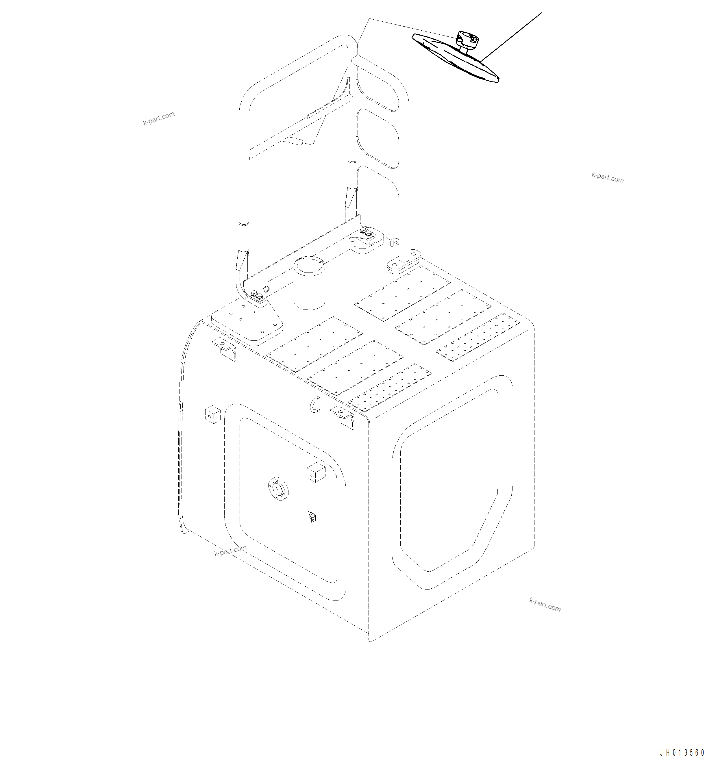 Komatsu parts book diagram for PC390LCI-11 A31001-UP BEPB113400 3.8.2018: M1430-001001 REARVIEW MIRROR SIDE