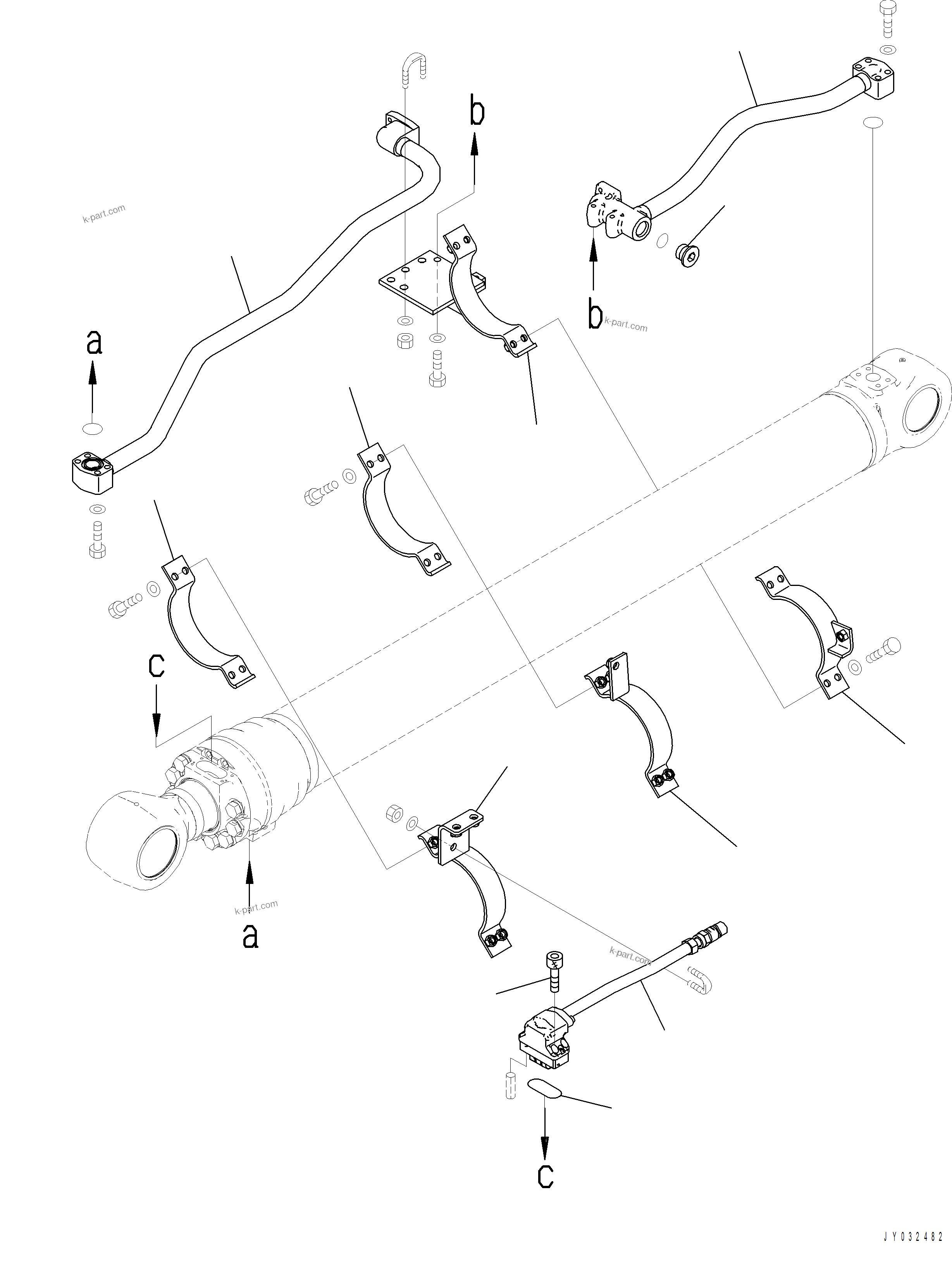 Komatsu parts book diagram for PC390LCI-11 A31001-UP BEPB113400 3.8.2018: T1120-001002 BOOM CYLINDER L.H. (1/3)