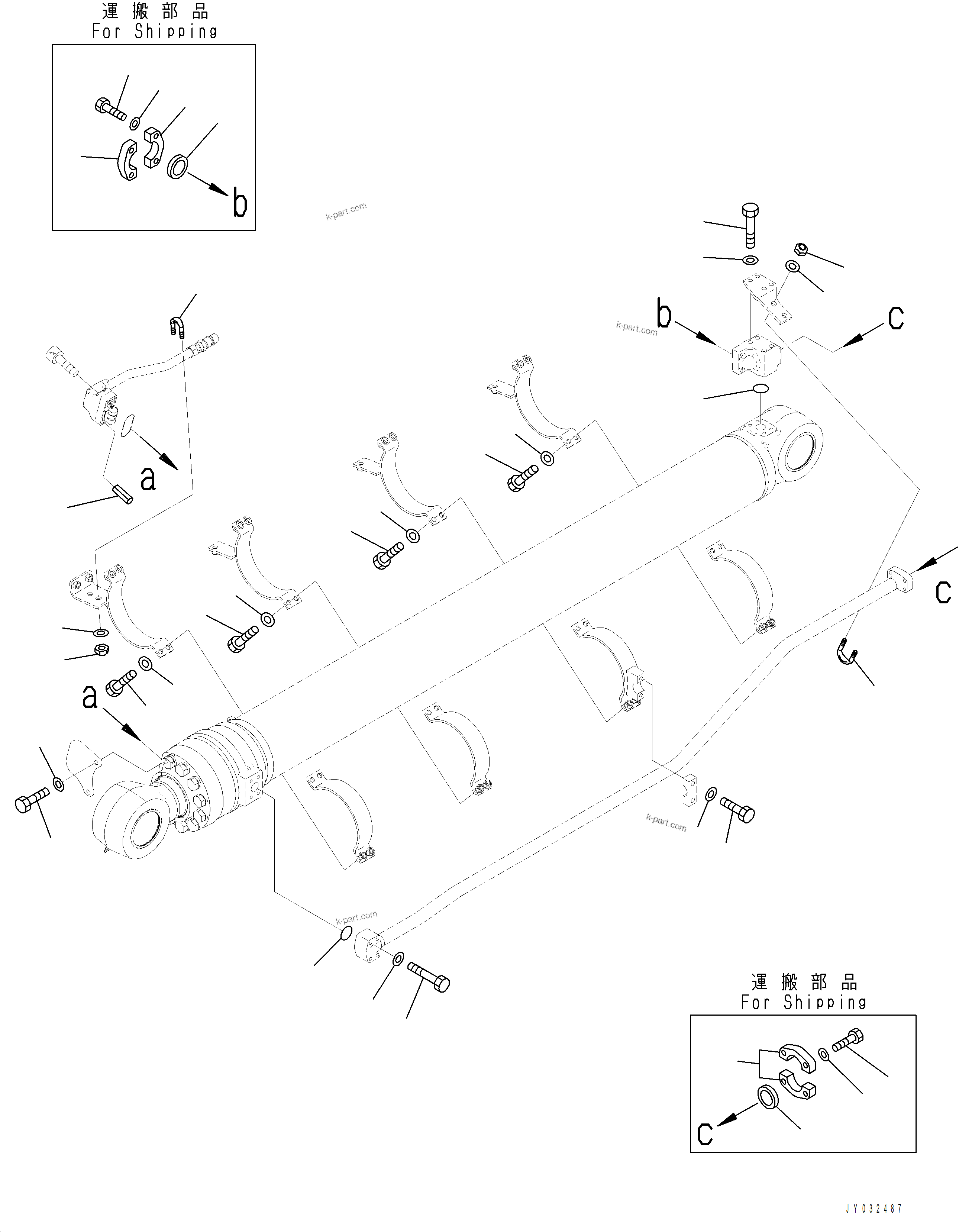 Komatsu parts book diagram for PC390LCI-11 A31001-UP BEPB113400 3.8.2018: T1140-001003 ARM CYLINDER (3/3)