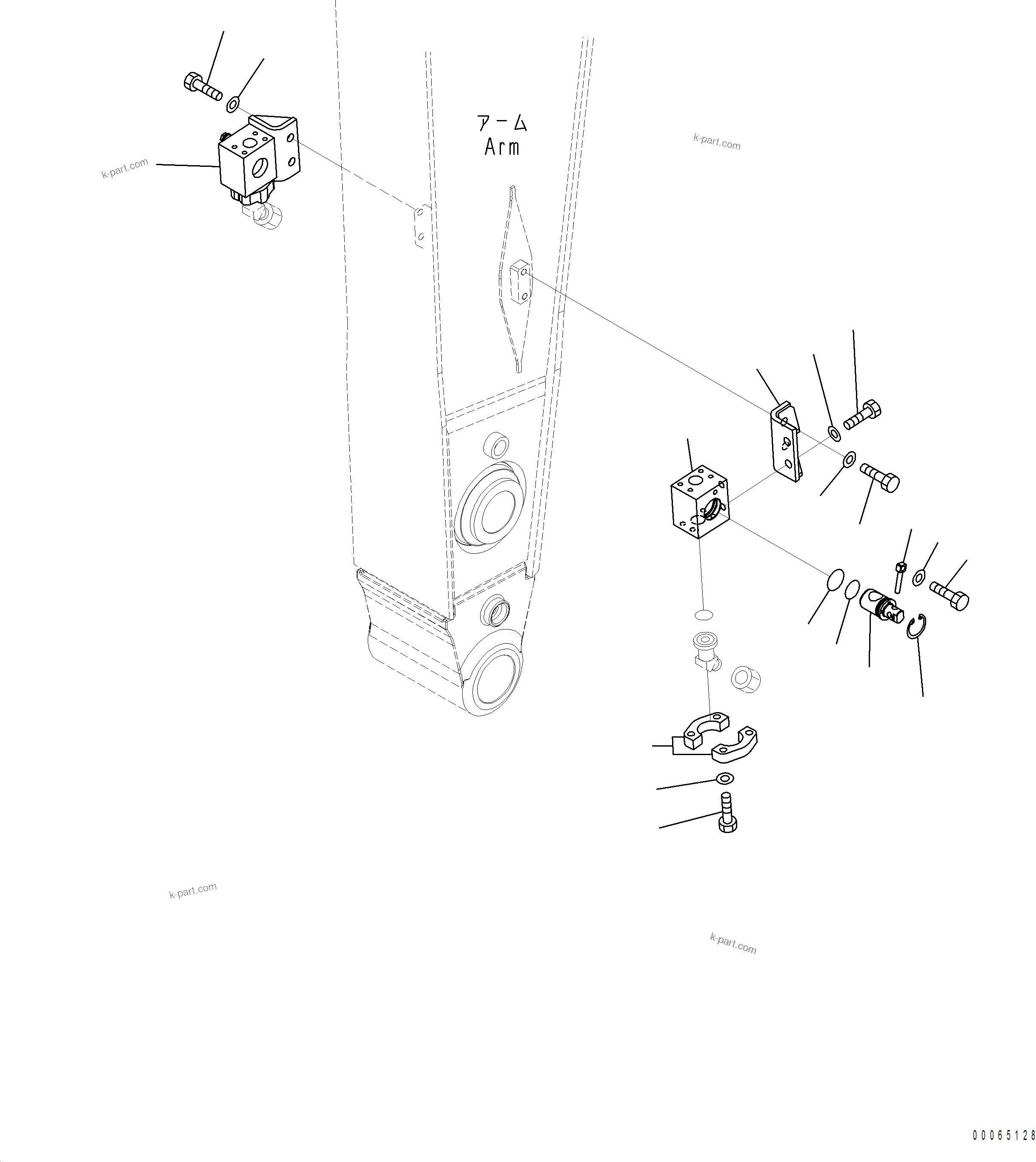 Komatsu parts book diagram for PC390LCI-11 A31001-UP BEPB113400 3.8.2018: T1200-002004 ARM, 3200MM, WITH 1-ATTACHMENT VALVE FOR ADDITIONAL PIPING (2/2)