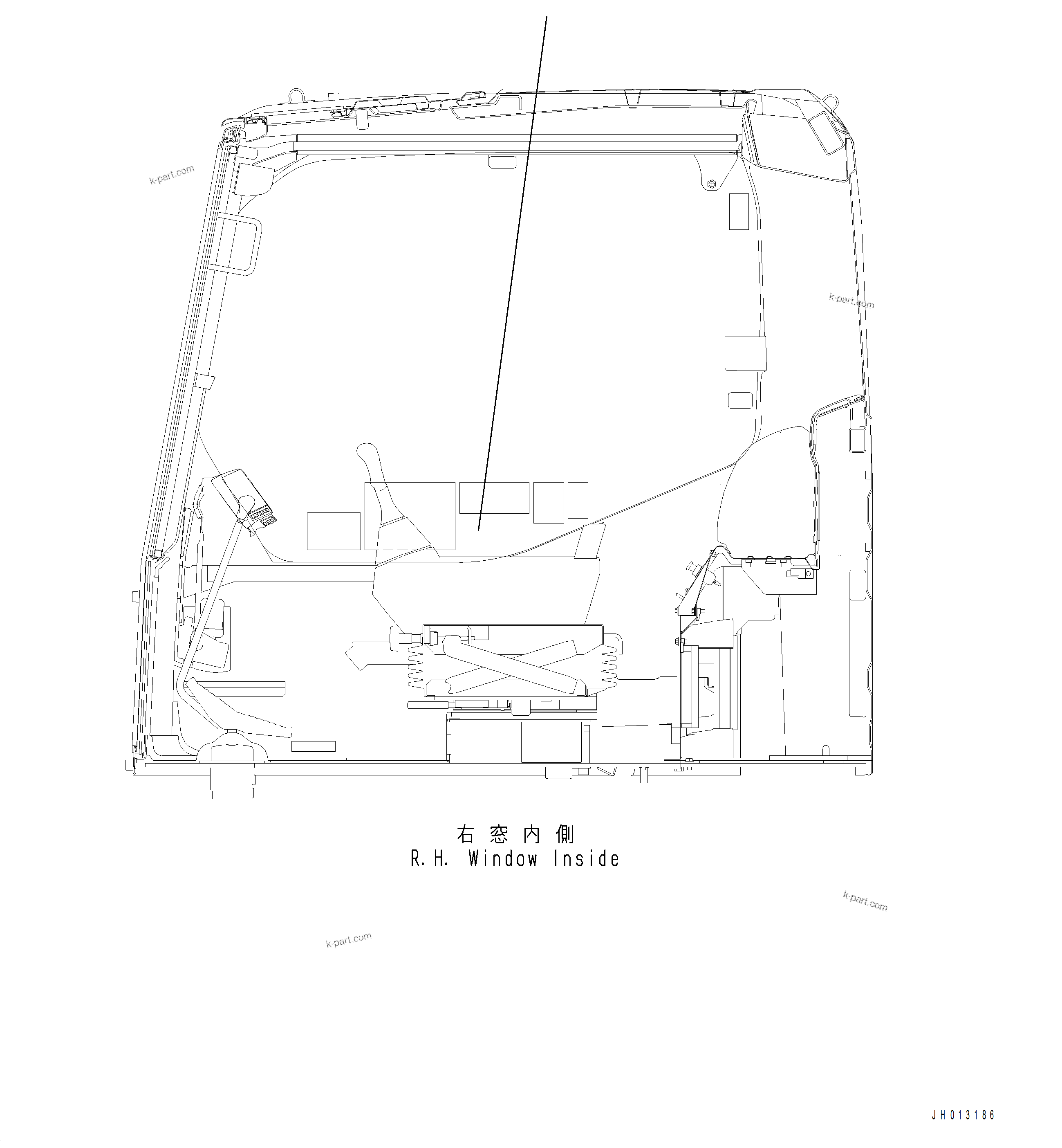 Komatsu parts book diagram for PC390LCI-11 A31001-UP BEPB113400 3.8.2018: U0205-001001 KOMTRAX PLATE (ENGLISH AND FRENCH)