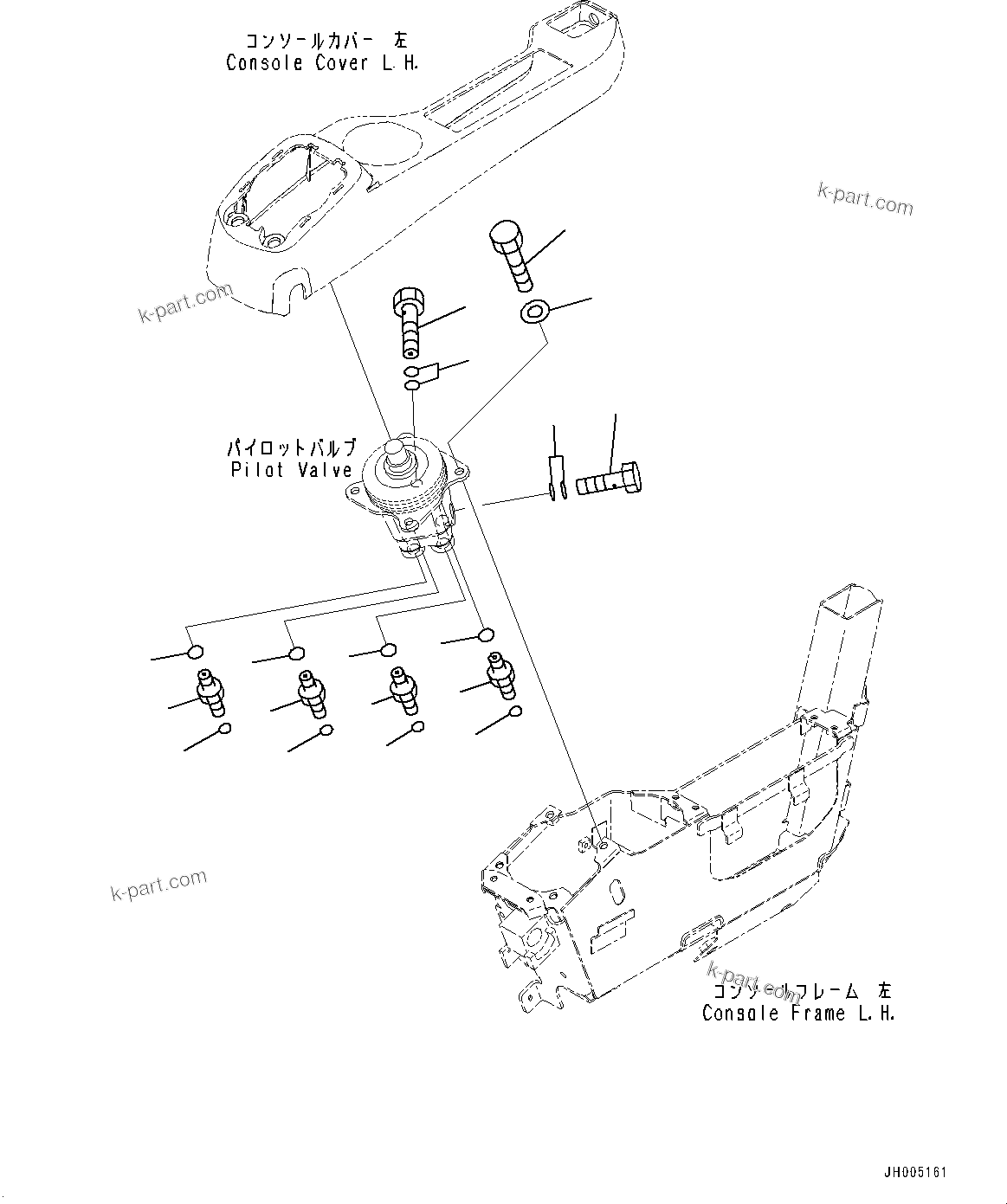 Komatsu parts book diagram for PC490LC-10 S/N 80001-UP: FLOOR FRAME GROUP, WITH ADDITIONAL ACTUATOR PIPING, ACCUMULATOR, FLOOR, PPC VALVE MOUNTING FOR WORK EQUIPMENT, LHS
