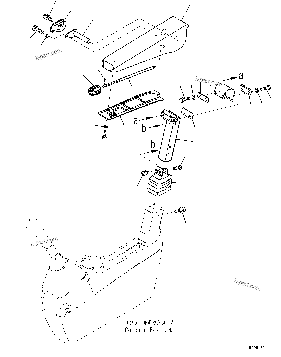 Komatsu parts book diagram for PC490LC-10 S/N 80001-UP: FLOOR FRAME GROUP, WITH ADDITIONAL ACTUATOR PIPING, ACCUMULATOR, FLOOR, ARMREST, LHS