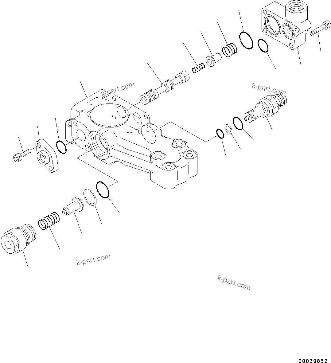 Komatsu parts book diagram for PC490LC-10 S/N K60001-UP: ANTI-DROP VALVE, BOOM 7100MM AND ARM 2400MM ARM, BOOM ANTI-DROP VALVE