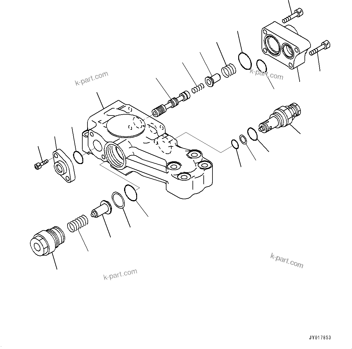 Komatsu parts book diagram for PC490LC-10 S/N K60001-UP: ANTI-DROP VALVE, BOOM 6700MM AND ARM 2400MM, ARM ANTI-DROP VALVE