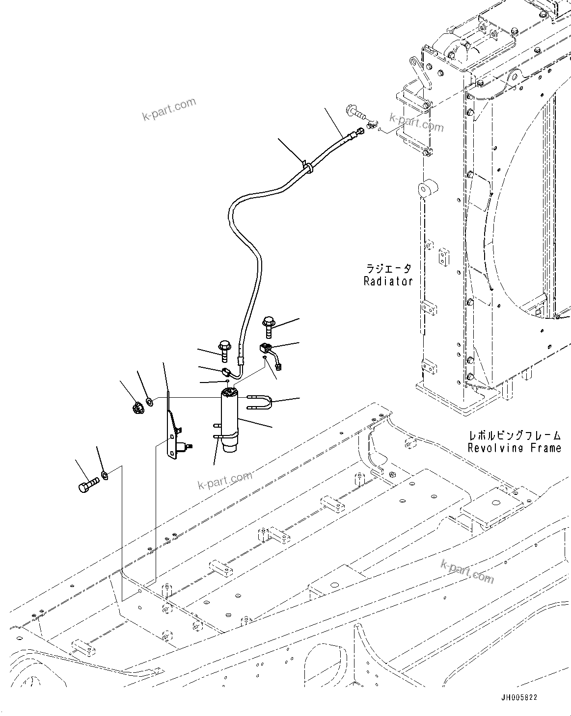 Komatsu parts book diagram for PC490LC-10 S/N K60001-UP: AIR CONDITIONER UNIT, RECEIVER TANK