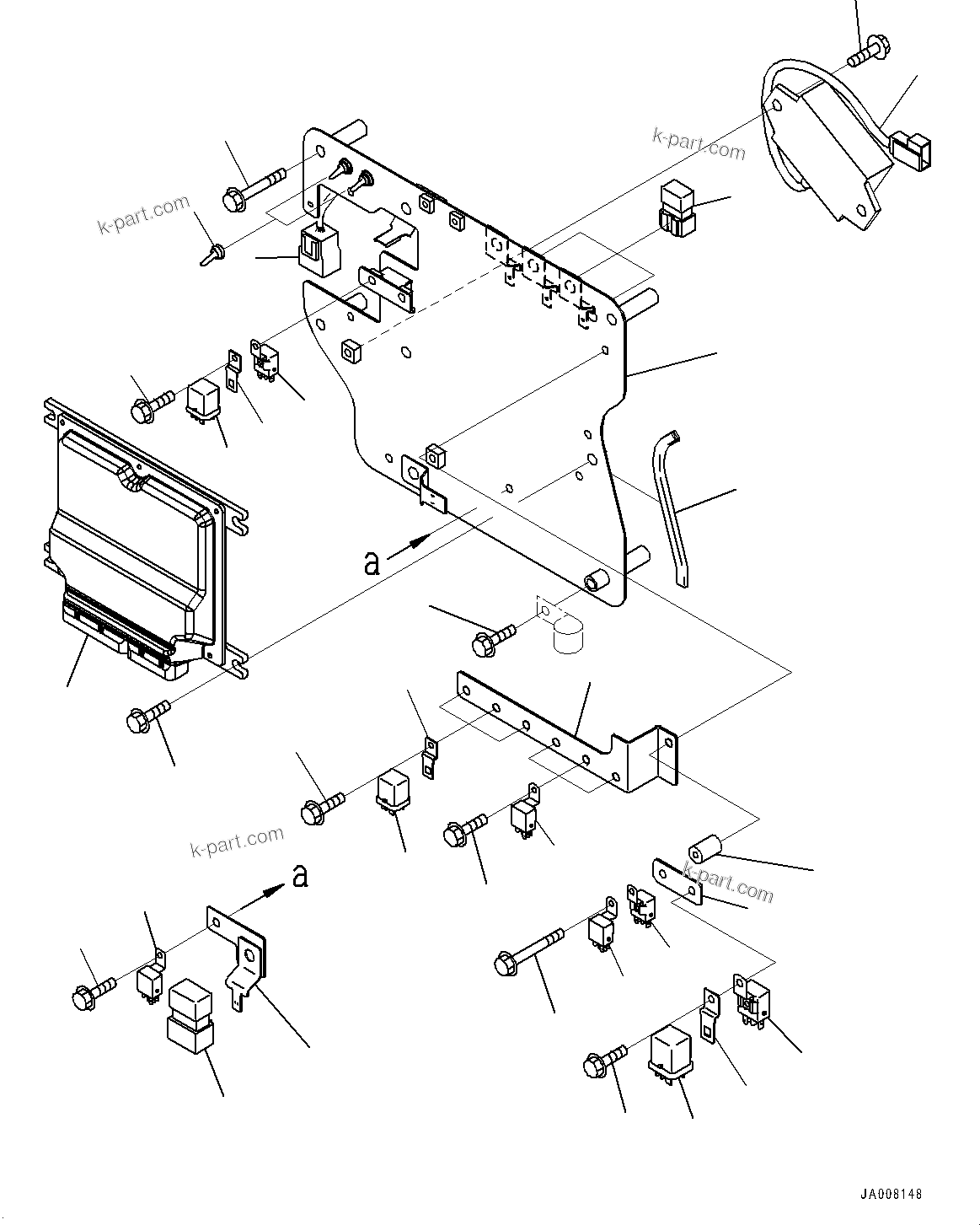 Komatsu parts book diagram for PC490LC-10 S/N K60001-UP: CAB IN PARTS, CONTROLLER, PUMP AND RELAY
