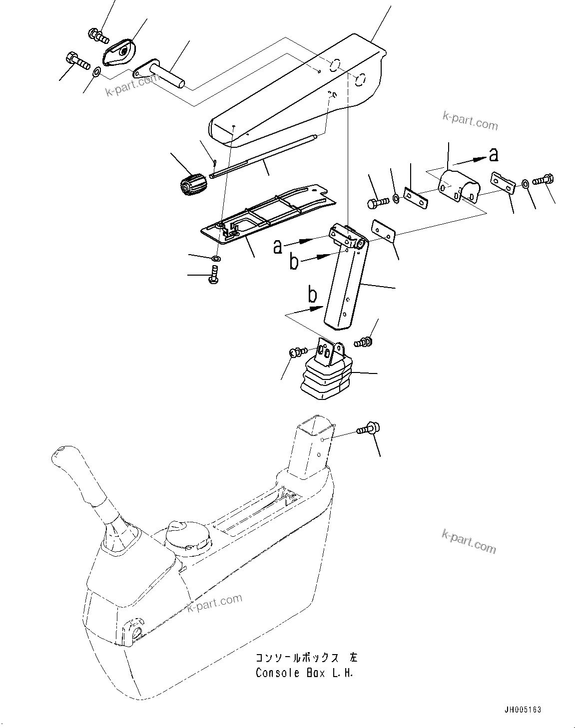 Komatsu parts book diagram for PC490LC-10 S/N K60001-UP: FLOOR FRAME GROUP, WITH ADDITIONAL ACTUATOR PIPING, ACCUMULATOR, FLOOR, ARMREST, LHS