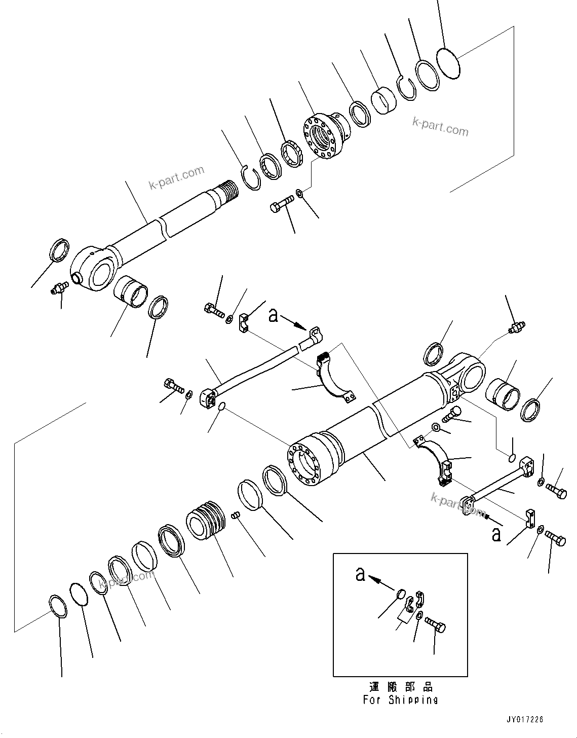 Komatsu parts book diagram for PC490LC-10 S/N K60001-UP: ARM, 4800MM, KUK, BUCKET CYLINDER