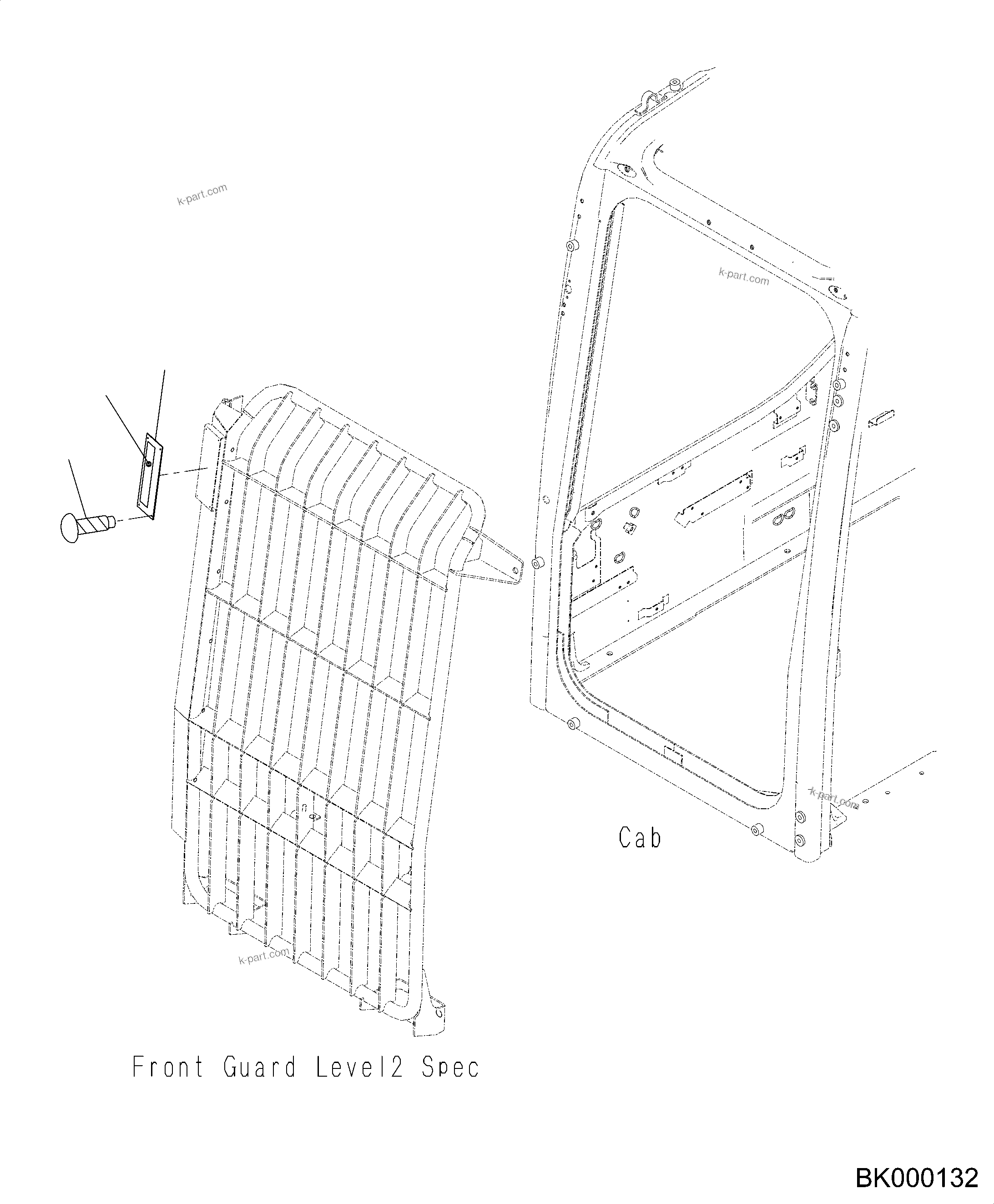 Komatsu parts book diagram for PC490LC-10 S/N K60001-UP: CAUTION PLATES, WITH CAB FRONT FULL GUARD LV2, FOR EU SAFETY REGULATION