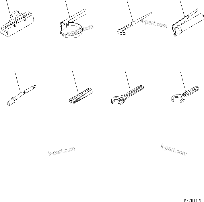 Komatsu parts book diagram for PC490LC-10 S/N K60001-UP: TOOL SET