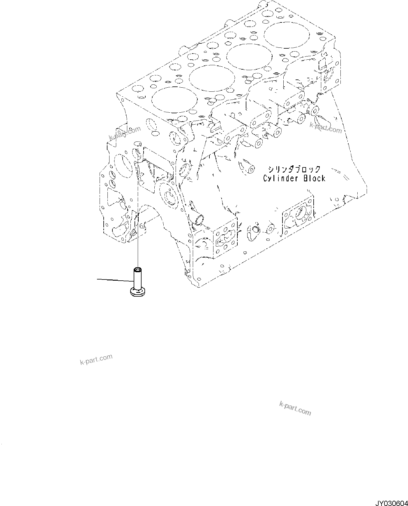 Komatsu parts book diagram for SAA4D95LE-7A S/N 801699-UP FOR PW118MR-11: ENGINE CYLINDER BLOCK AND ITS RELATED PARTS, CYLINDER BLOCK, TAPPET