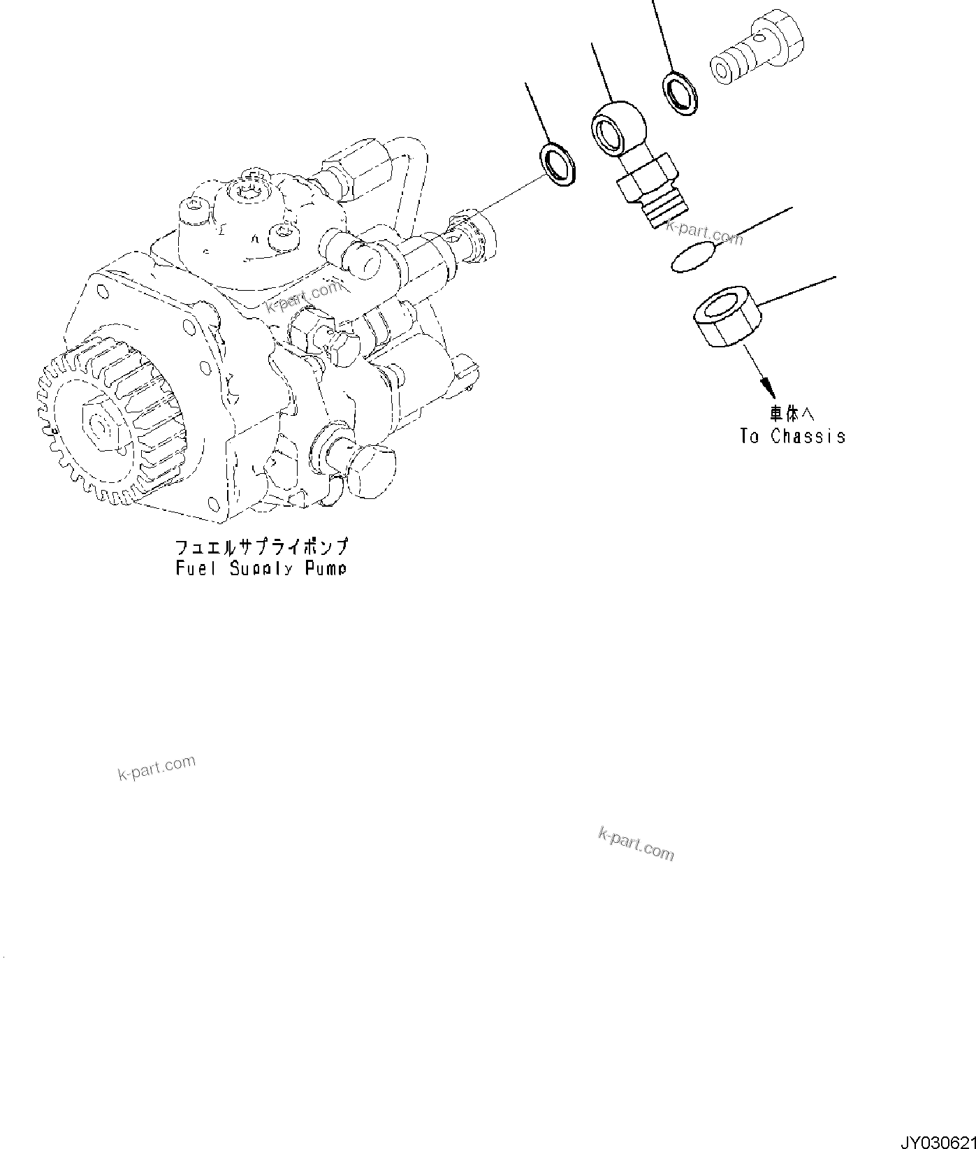 Komatsu parts book diagram for SAA4D95LE-7A S/N 801699-UP FOR PW118MR-11: ENGINE ACCESSORIES AND OTHERS, FUEL INLET PIPING