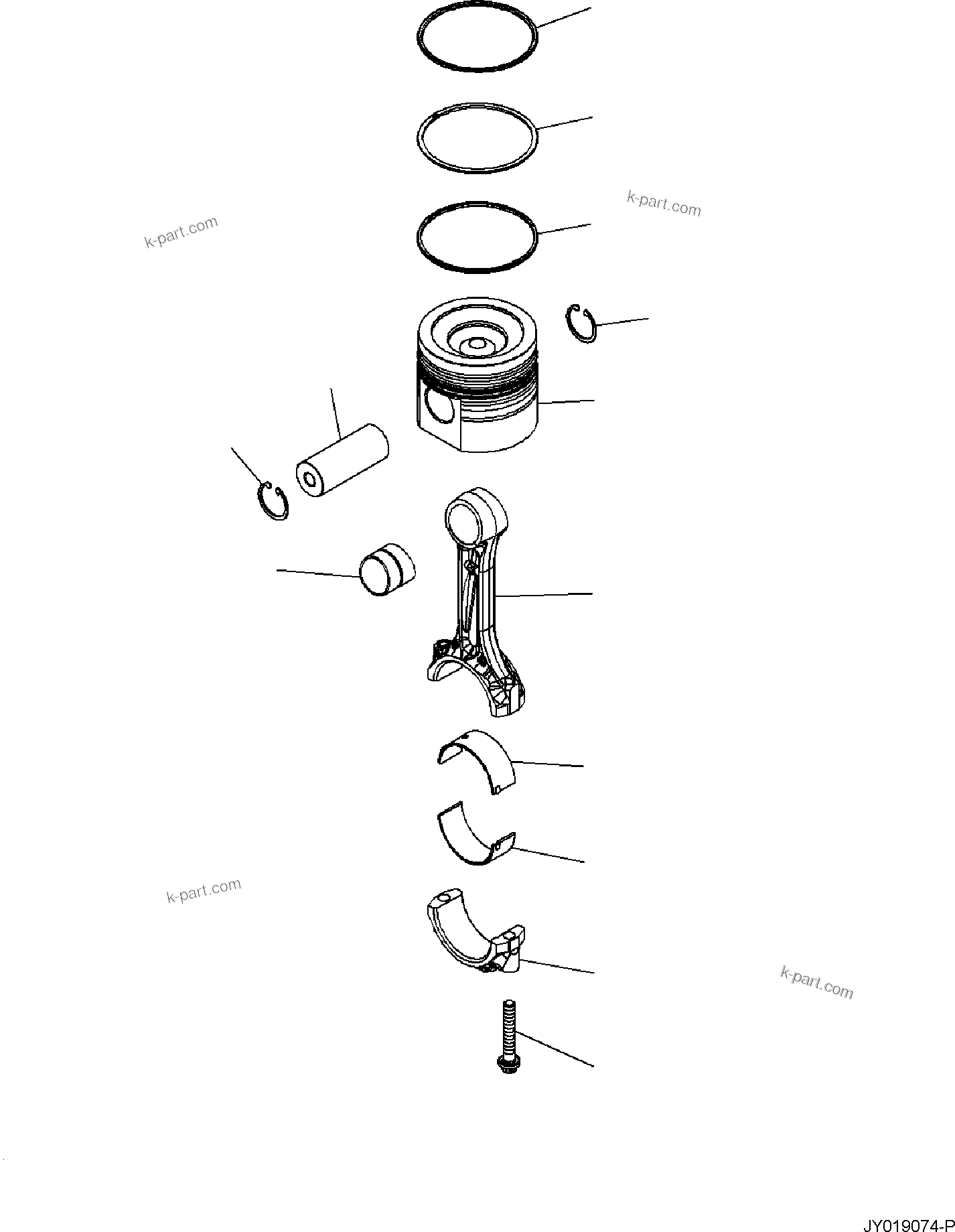 Komatsu parts book diagram for SAA4D95LE-7A S/N 801699-UP FOR PW118MR-11: ENGINE ACCESSORIES AND OTHERS, PARTS PERFORMANCE, FOR EU SAFETY REGULATION, PISTON