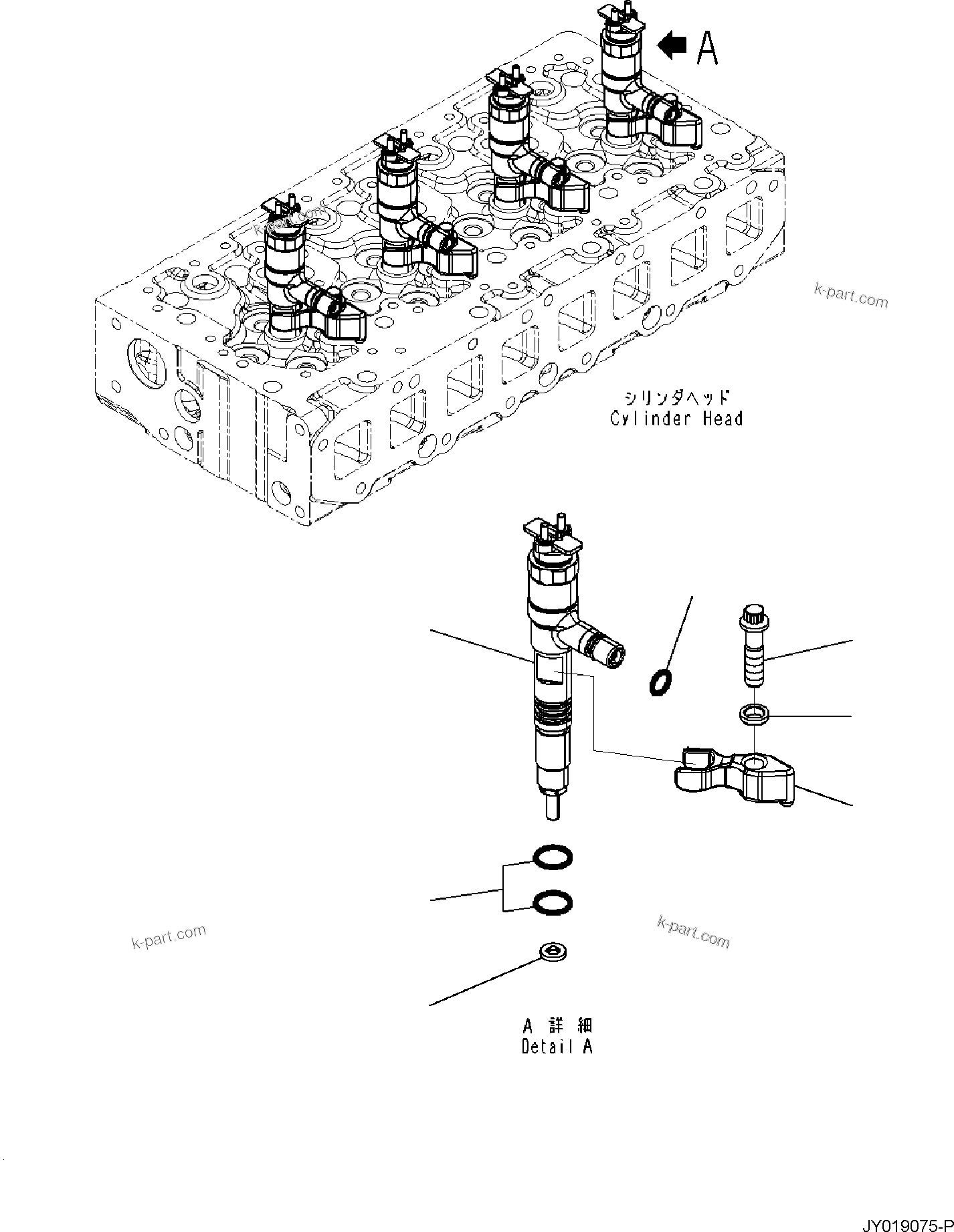 Komatsu parts book diagram for SAA4D95LE-7A S/N 801699-UP FOR PW118MR-11: ENGINE ACCESSORIES AND OTHERS, PARTS PERFORMANCE, FOR EU SAFETY REGULATION, INJECTOR