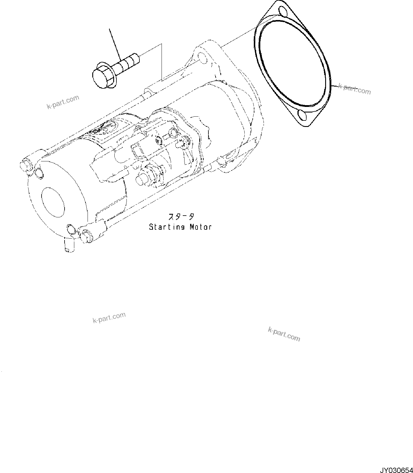 Komatsu parts book diagram for SAA4D95LE-7A S/N 801699-UP FOR PW118MR-11: ENGINE ELECTRICAL SYSTEM, STARTING MOTOR MOUNTING, 4.5KW