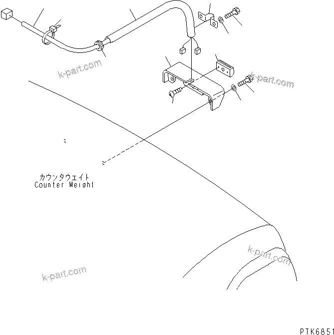 Komatsu parts book diagram for PW150ES-6K S/N K30001-UP: REAR REGISTRATION (ITALIAN SPEC.)