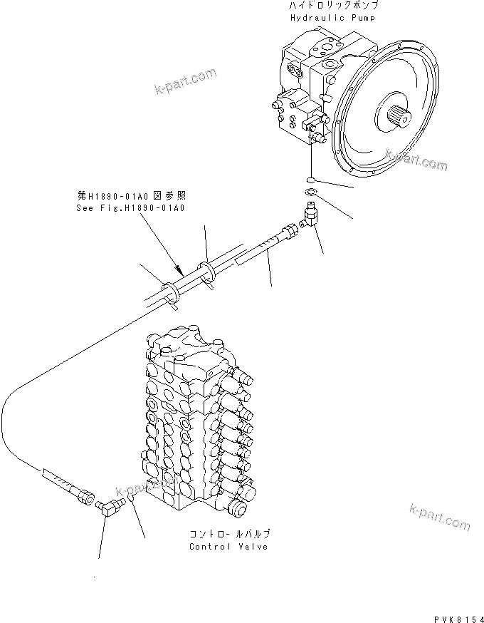 Komatsu parts book diagram for PW150ES-6K S/N K30001-UP: L.S. LINE