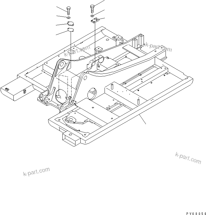 Komatsu parts book diagram for PW150ES-6K S/N K30001-UP: REVOLVING FRAME