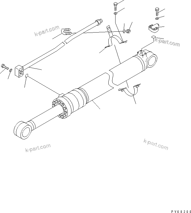 Komatsu parts book diagram for PW150ES-6K S/N K30001-UP: ARM CYLINDER