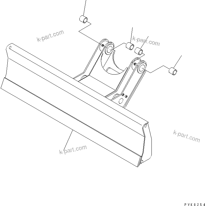 Komatsu parts book diagram for PW150ES-6K S/N K30001-UP: BLADE (FOR FRONT DOZER)