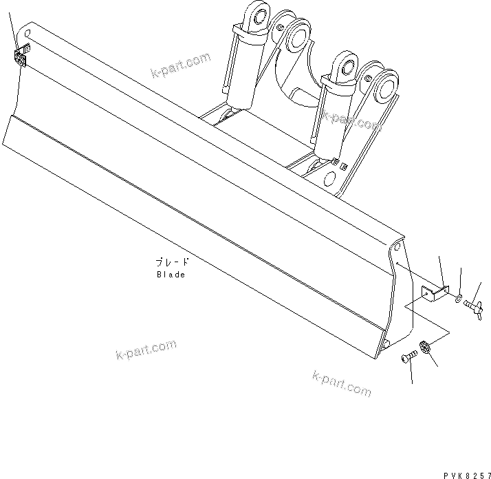 Komatsu parts book diagram for PW150ES-6K S/N K30001-UP: BLADE REFLECTOR (WITH DOZER)
