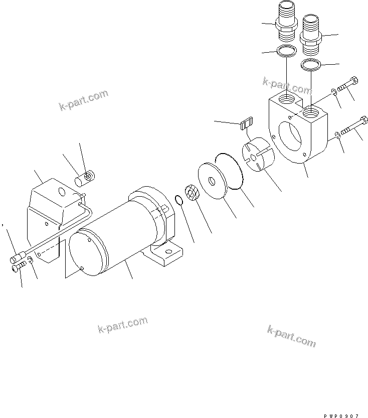 Komatsu parts book diagram for PW150ES-6K S/N K30001-UP: REFUELING PUMP (INNER PARTS)(#K30042-)