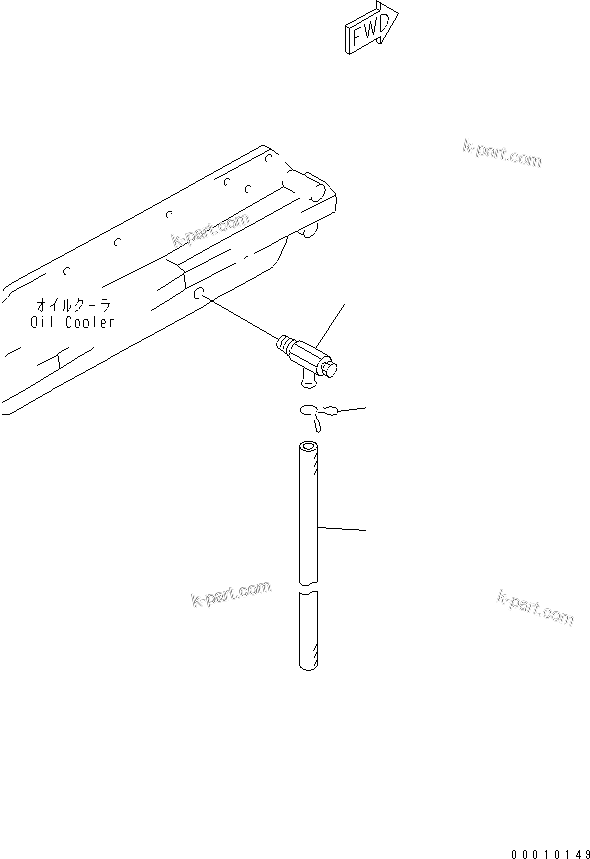 Komatsu parts book diagram for SAA6D125E-3K S/N .-UP: WATER DRAIN VALVE