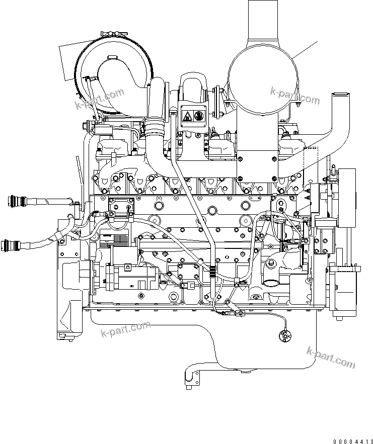 Komatsu parts book diagram for SAA6D125E-3K S/N .-UP: ENGINE ASSEMBLY