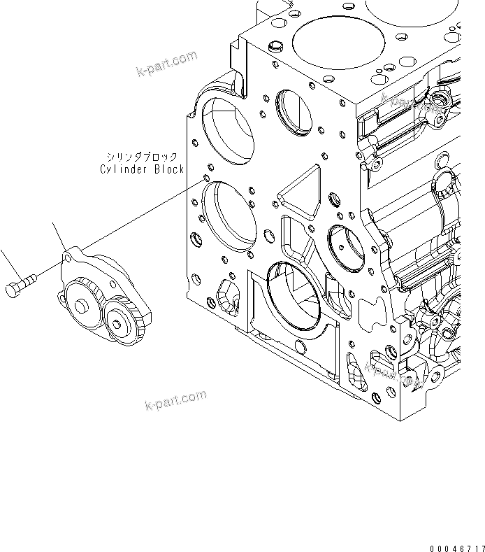Komatsu parts book diagram for SAA6D107E-1BA S/N .-UP: LUBRICATING OIL PUMP