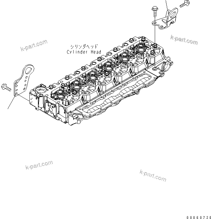 Komatsu parts book diagram for SAA6D107E-1KB-W S/N 30909615-UP: LIFTING BRACKET