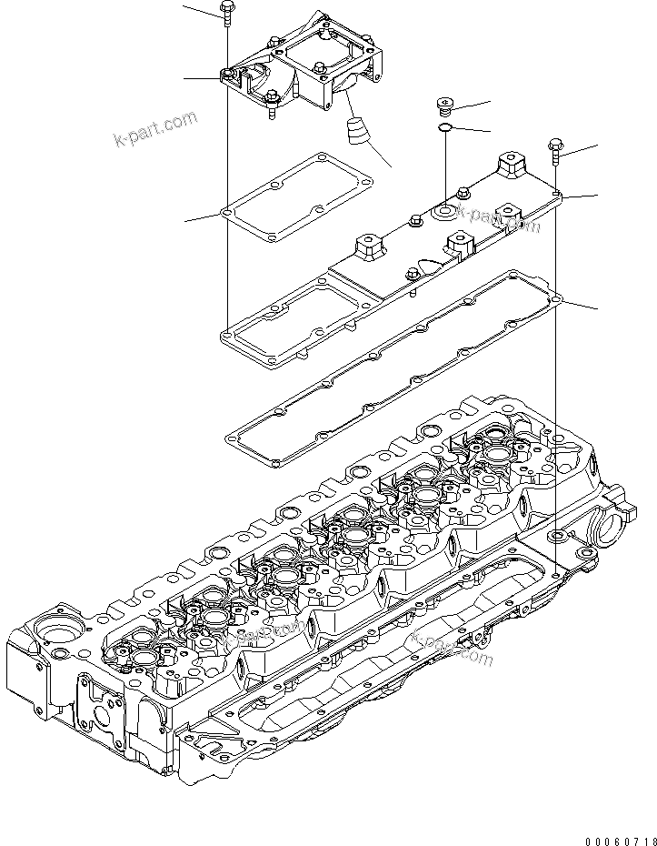 Komatsu parts book diagram for SAA6D107E-1KB-W S/N 30909615-UP: AIR INTAKE COVER