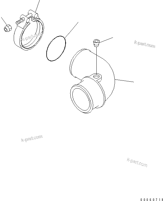Komatsu parts book diagram for SAA6D107E-1KB-W S/N 30909615-UP: AIR TRANSFER CONNECTION