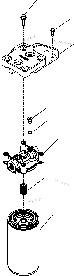 Komatsu parts book diagram for SAA6D107E-1KB-W S/N 30909615-UP: FUEL FILTER
