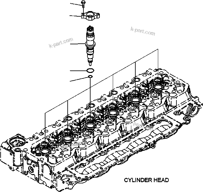 Komatsu parts book diagram for SAA6D107E-1KB-W S/N 30909615-UP: FUEL INJECTOR
