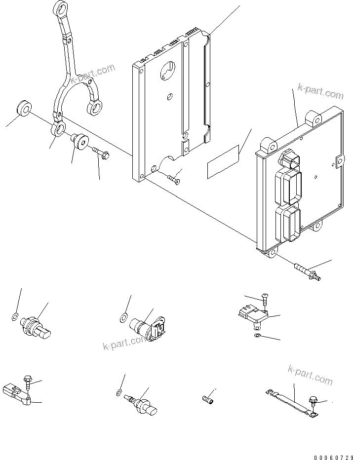 Komatsu parts book diagram for SAA6D107E-1KB-W S/N 30909615-UP: FUEL INJECTION CONTROLLER