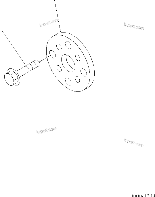 Komatsu parts book diagram for SAA6D107E-1KB-W S/N 30909615-UP: FAN DRIVE MOUNTING