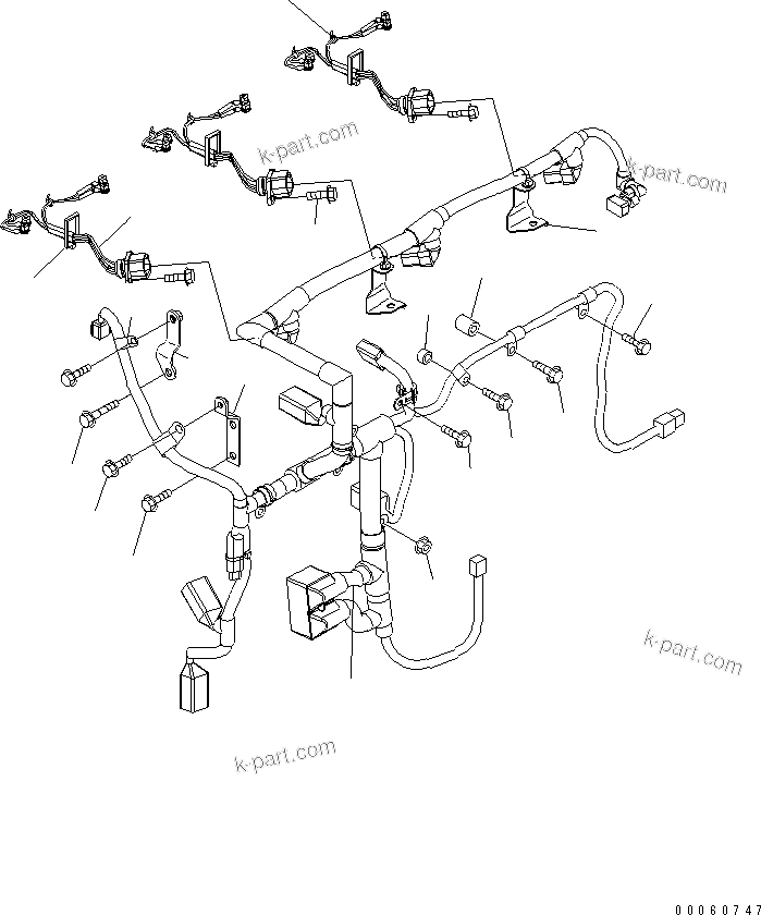 Komatsu parts book diagram for SAA6D107E-1KB-W S/N 30909615-UP: WIRING HARNESS