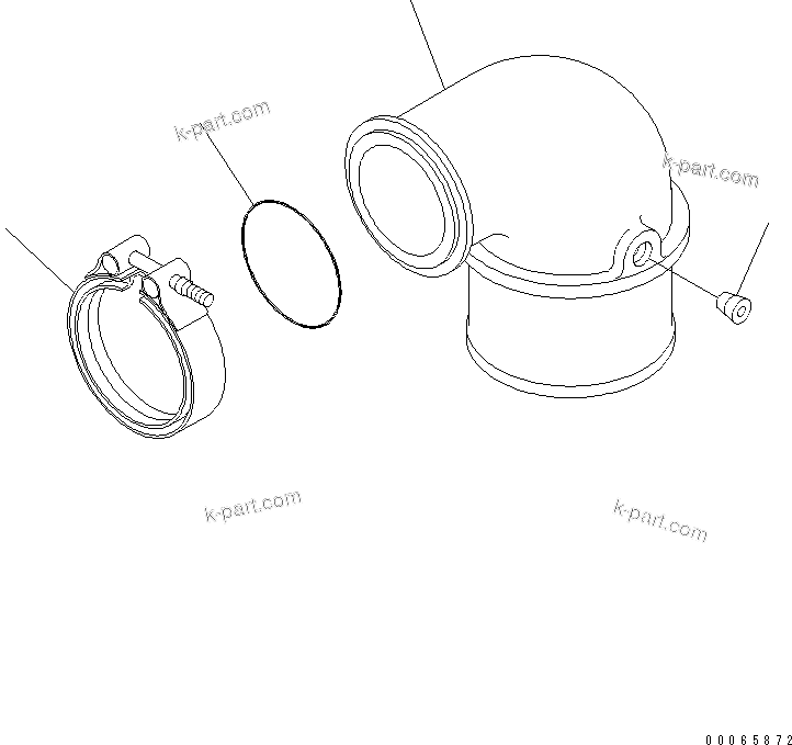 Komatsu parts book diagram for SAA6D114E-3 S/N .-UP: AIR INTAKE CONNECTION