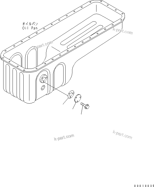 Komatsu parts book diagram for SAA6D114E-3 S/N .-UP: OIL PAN AND SUCTION TUBE