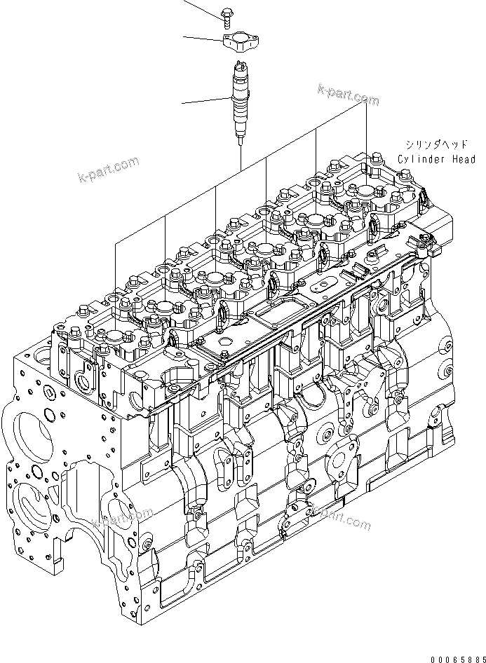 Komatsu parts book diagram for SAA6D114E-3 S/N .-UP: FUEL INJECTOR